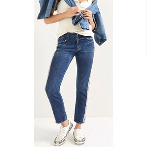 Anthropologie Pilcro and the Letterpress The Slim Boyfriend Side Tape Jeans